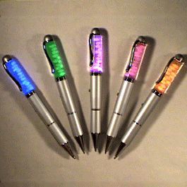 Light Up LED Floating Pebble Pens