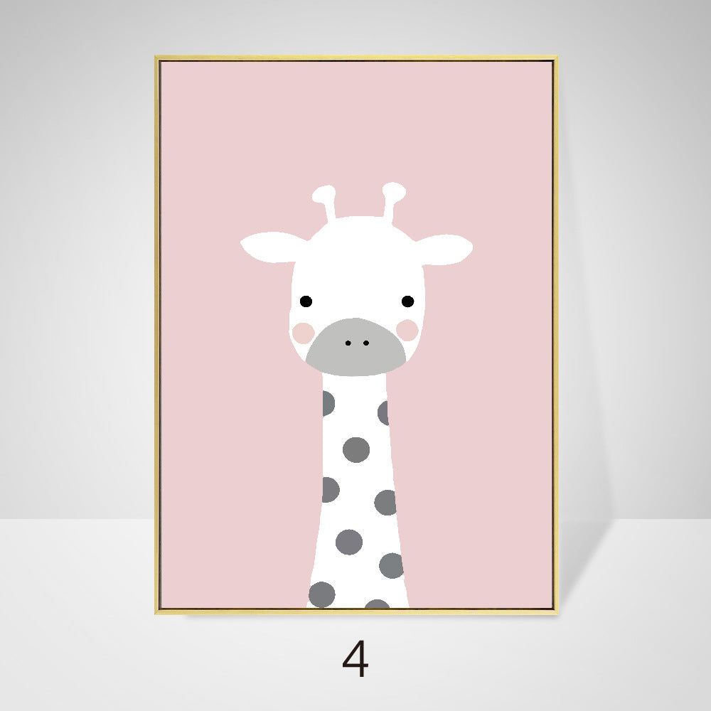 Painting size: 30x40cm, Size: D - Canvas Painting Cartoon Small Hanging Painting Decorative Crystal Painting