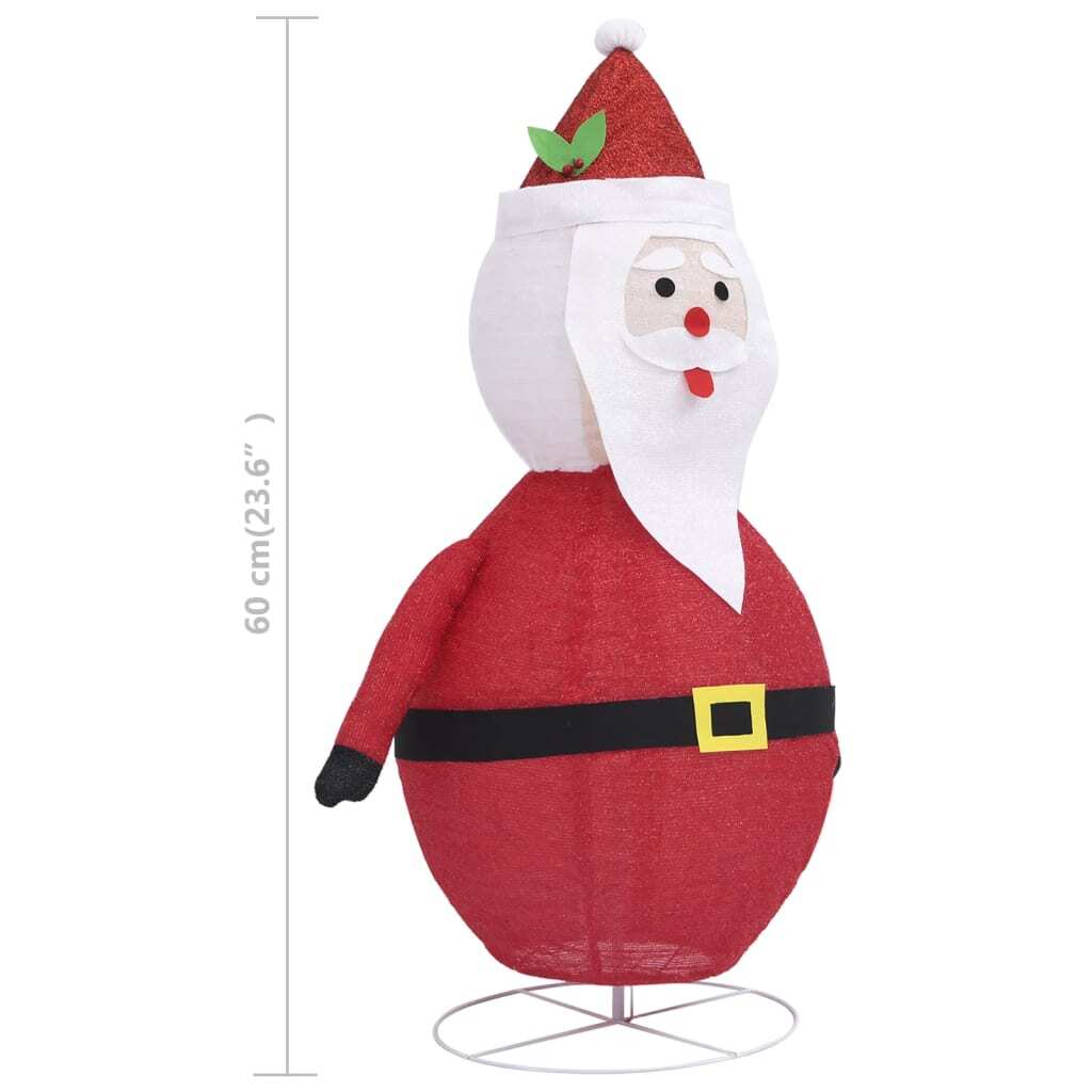Santa Claus Figure Red Fabric, Steel 23.6 in Christmas Decoration