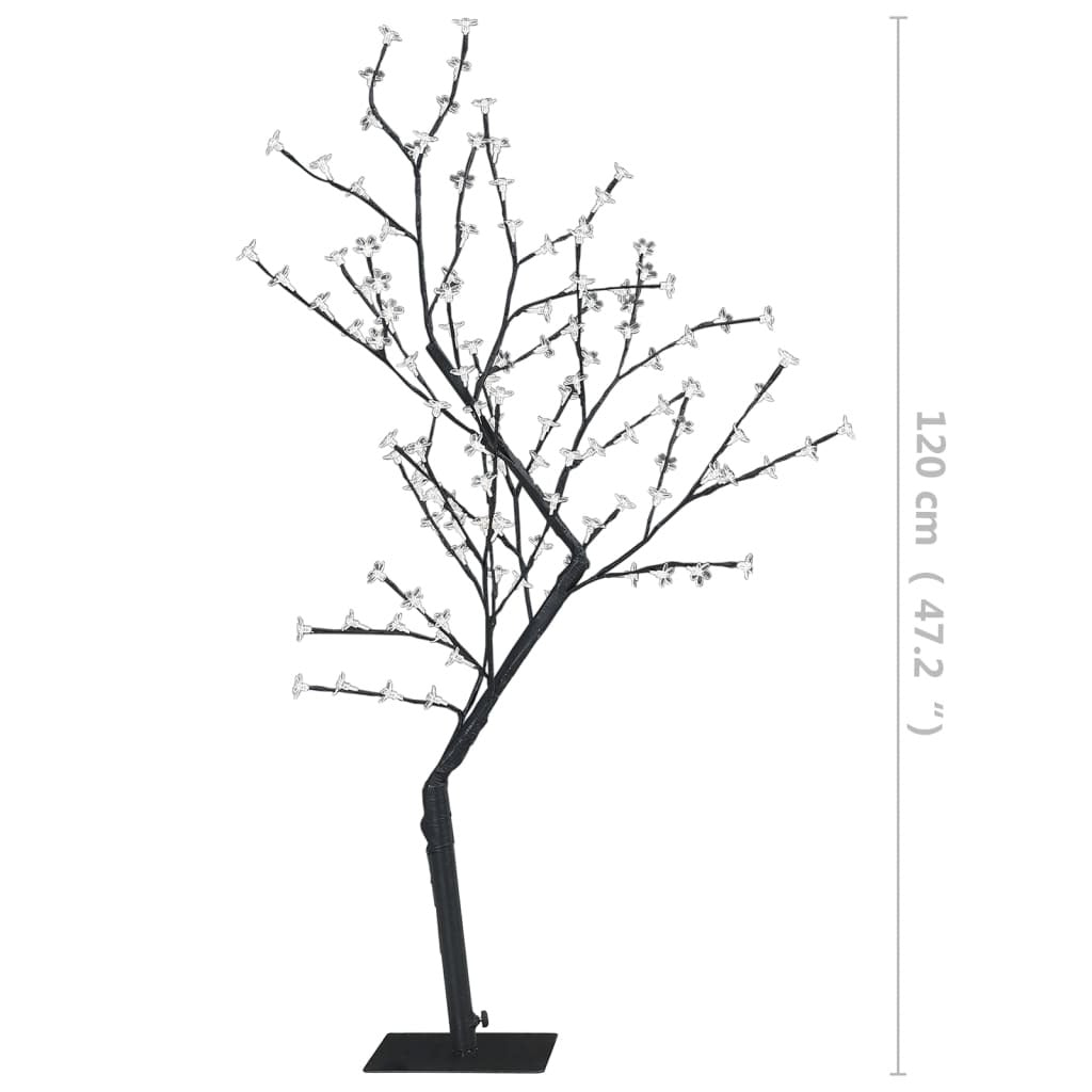 Christmas Tree Black and Warm White Plastic, Metal 4 ft
