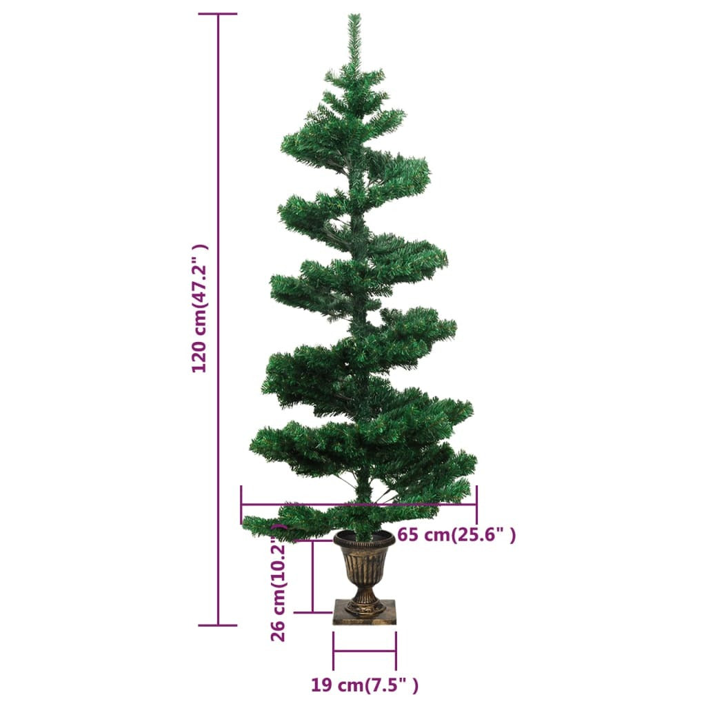 Swirl Christmas Tree Green PVC Medium Swirl Christmas Tree