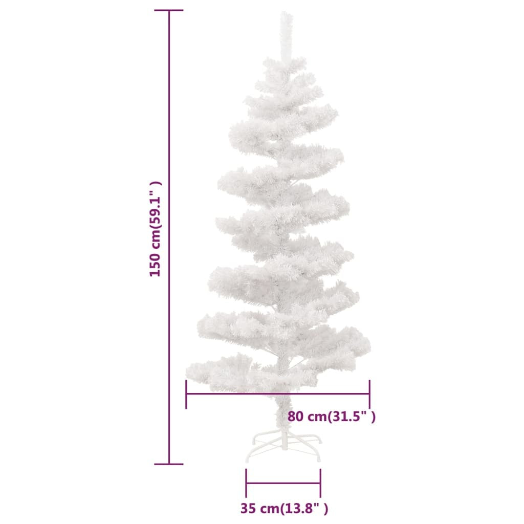 Swirl Christmas Tree White PVC 4.9 feet Christmas Tree Spiral