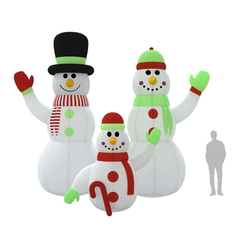 Inflatable Snowman Family Multicolor Oxford fabric with PU coating