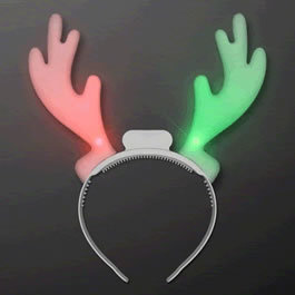 Color Changing Christmas Holiday Reindeer Antlers Light Up Headband
