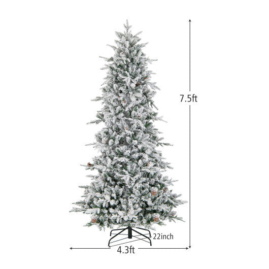 6/7.5 Feet Pre-lit Artificial Christmas Tree-7.5 ft - Color: Green - Size: 7.5 ft