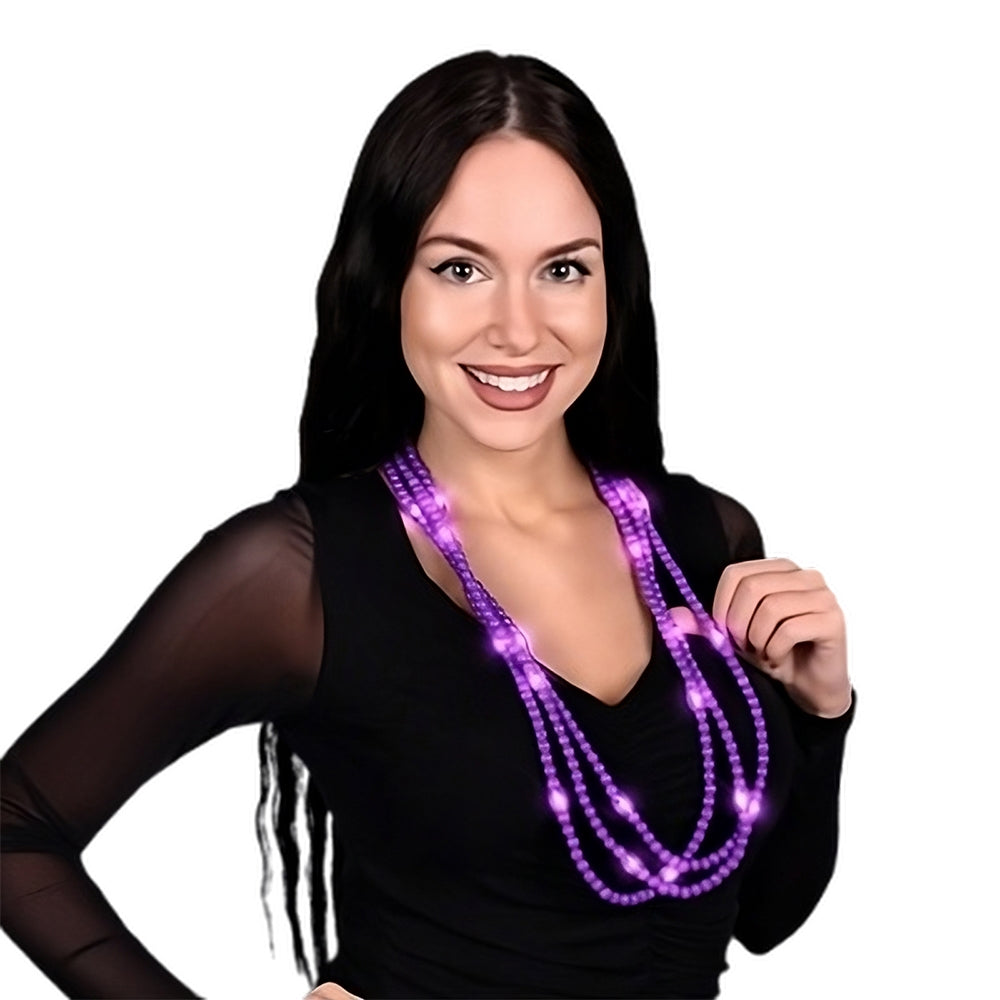 Opaque Round Still Light No Flash Purple Beads