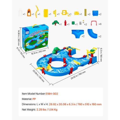 VEVOR Water Table for Toddlers Kids Activity Play Waterway