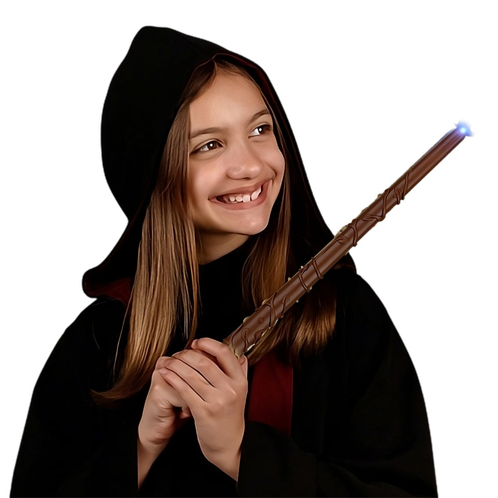 Enchanted Mystic Magic Wizard Light Up Musical Wand Dark Brown