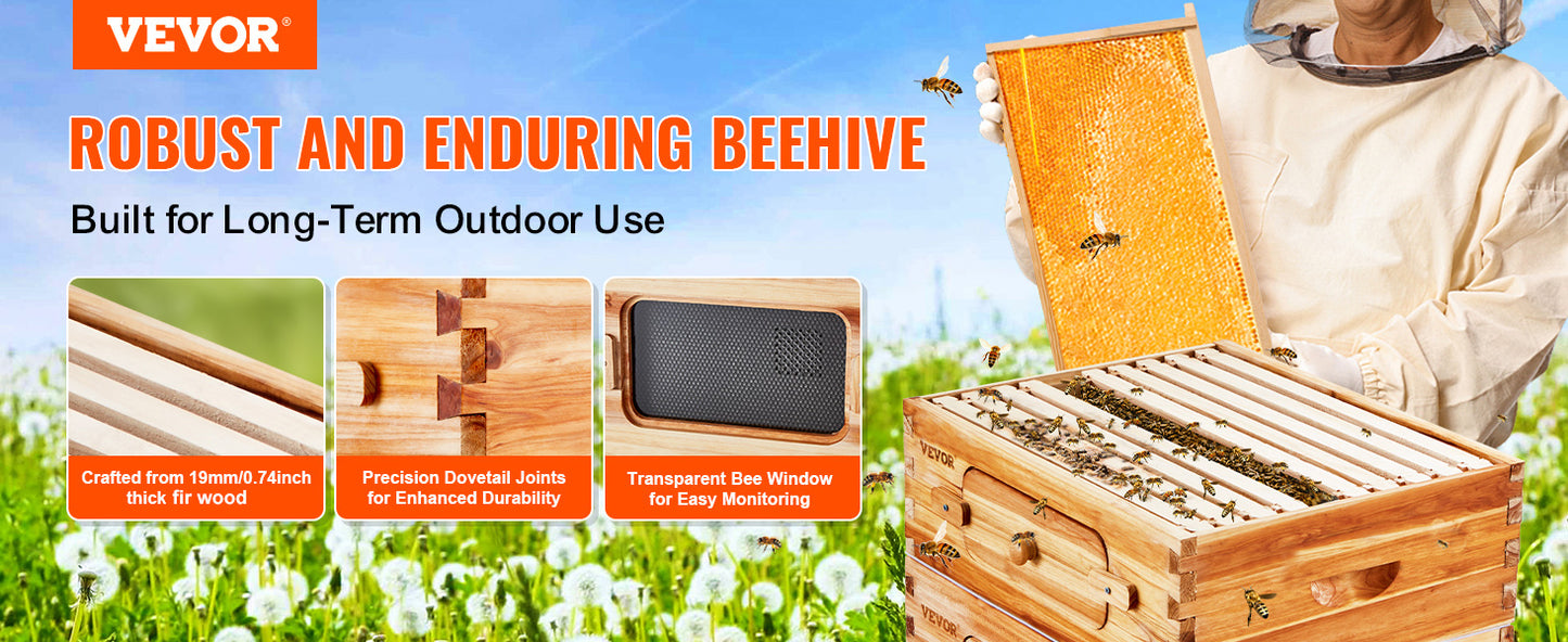 VEVOR Beehive Deep Box Starter Kit