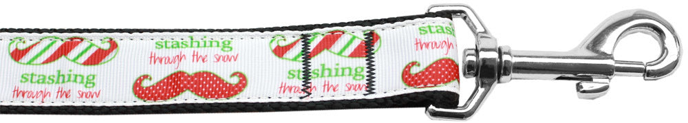 Stashing through the Snow Nylon Dog Leash 3/8 inch wide 6ft Long