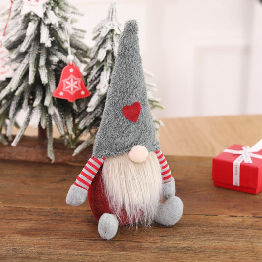 Color: Grey B - Dwarf Gnome Christmas Decorations For Home Santa Claus