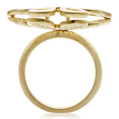Matte Gold Brass Ring with AAA Grade CZ in Multi Color