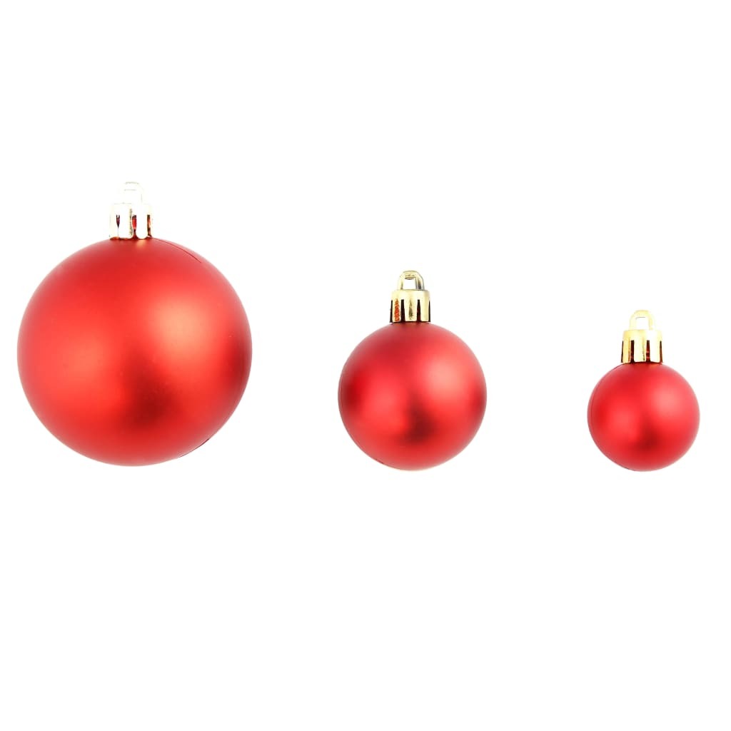 Christmas Ball Set of 100 Red Plastic Set of 100 pieces