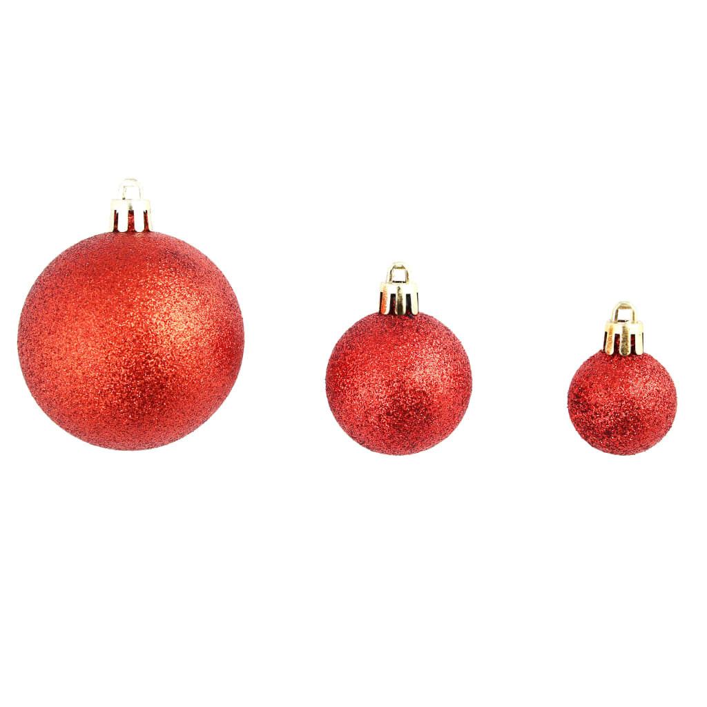 Christmas Ball Set of 100 Red Plastic Set of 100 pieces