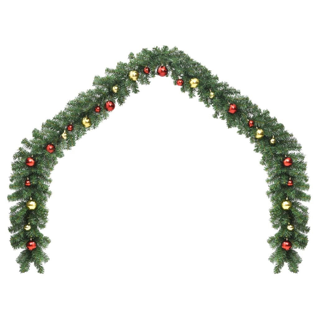 Garland Green, Gold, Red PVC 65.6 Ft Artificial Christmas Garland