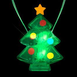LED Christmas Tree Necklace