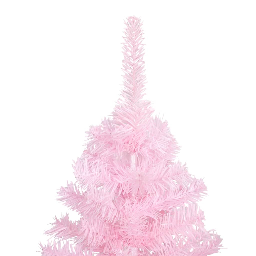 Artificial Pre-lit Christmas Tree with Ball Set Pink 59.1" PVC