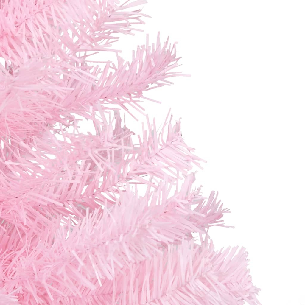 Artificial Pre-lit Christmas Tree with Ball Set Pink 59.1" PVC