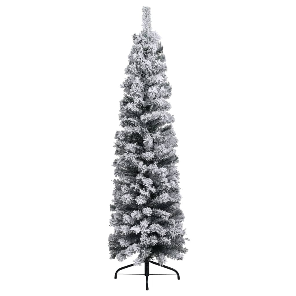 Artificial Christmas Tree Green, White, Grey PVC, Steel, Plastic