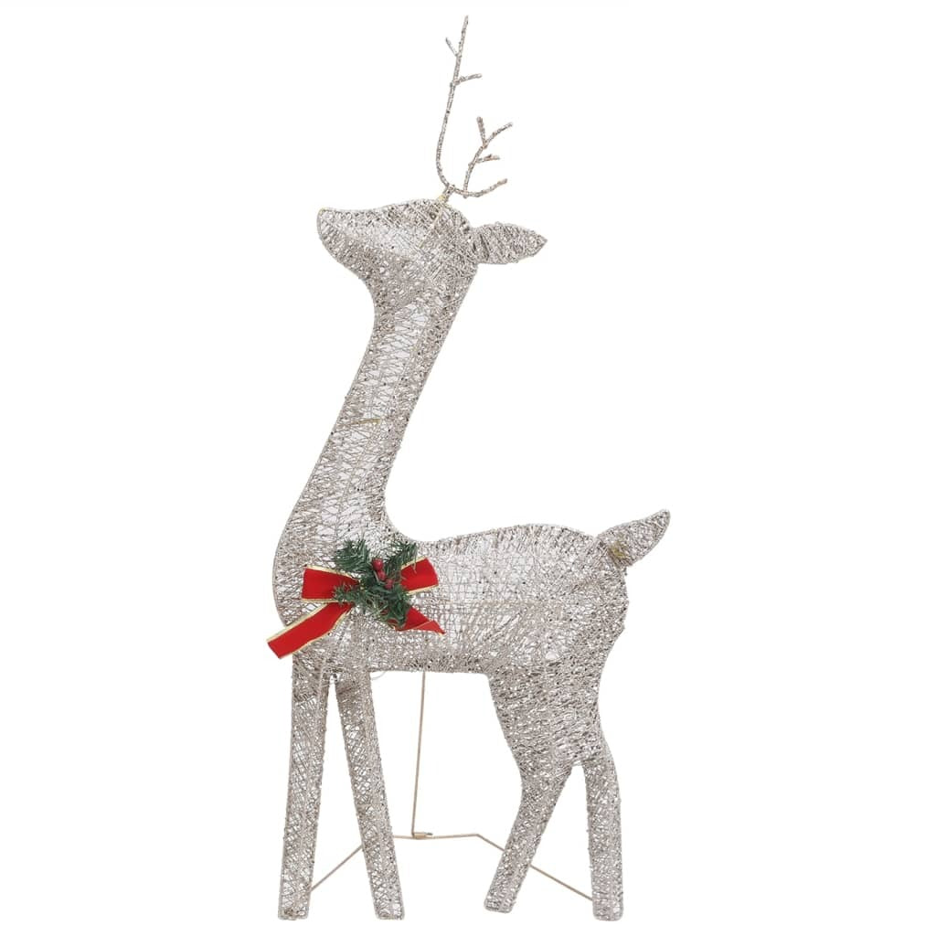 Christmas Reindeer Set of 6 Gold Fabric, Steel Medium