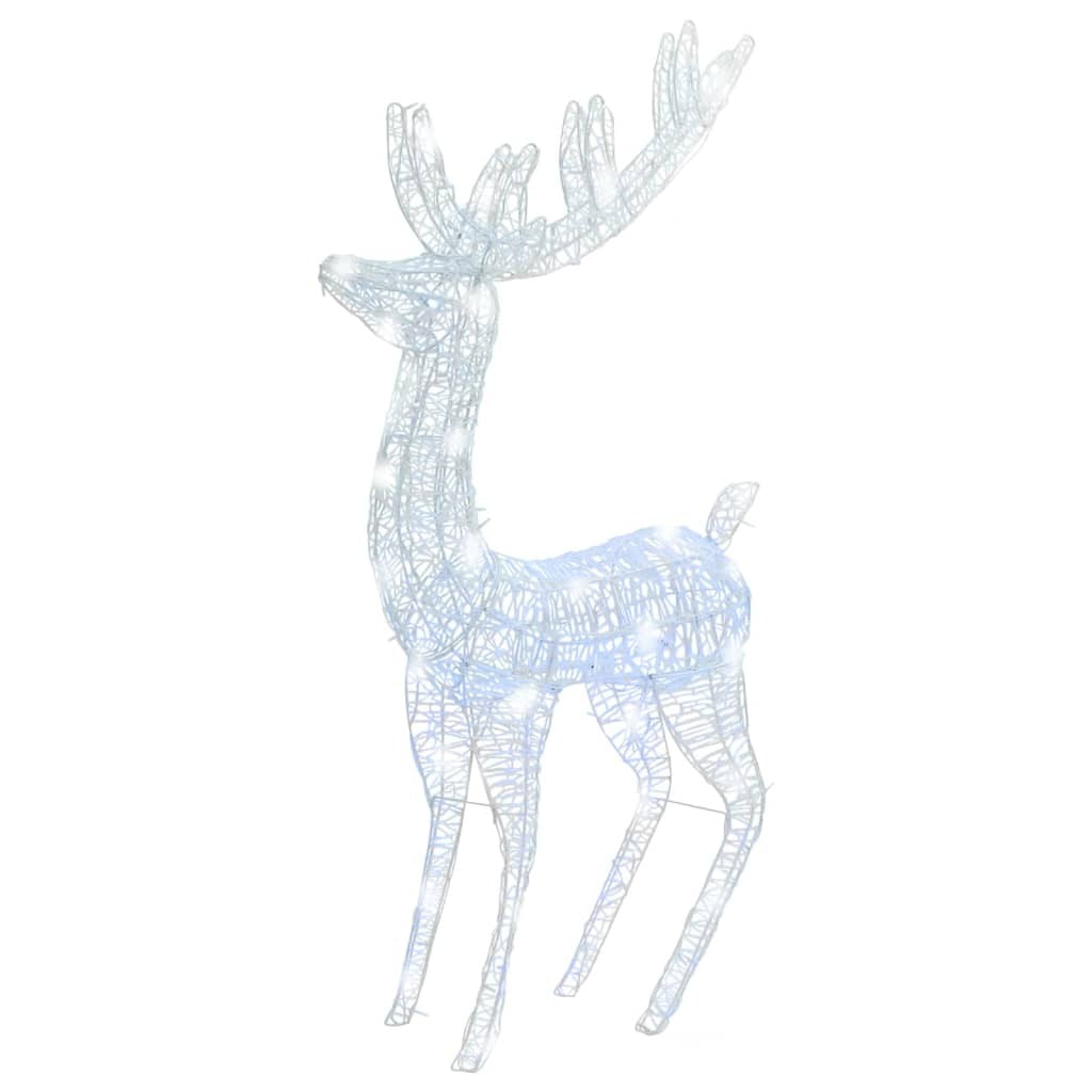 Christmas Reindeer Set of 2 Cool White Acrylic XXL