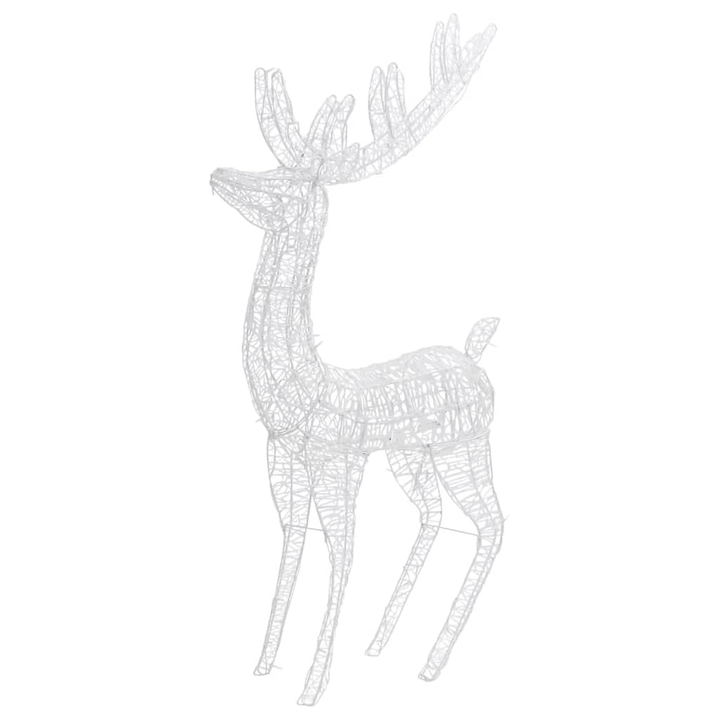 Christmas Reindeer Set of 2 Cool White Acrylic XXL