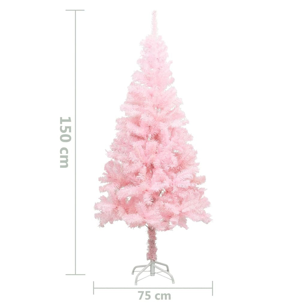 Artificial Christmas Tree Pink PVC 59 in