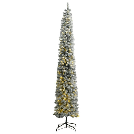 Slim Christmas Tree Green and white PVC, metal Slim