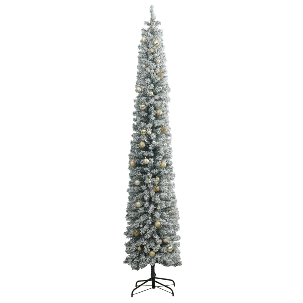 Slim Christmas Tree Green and white PVC, metal Slim