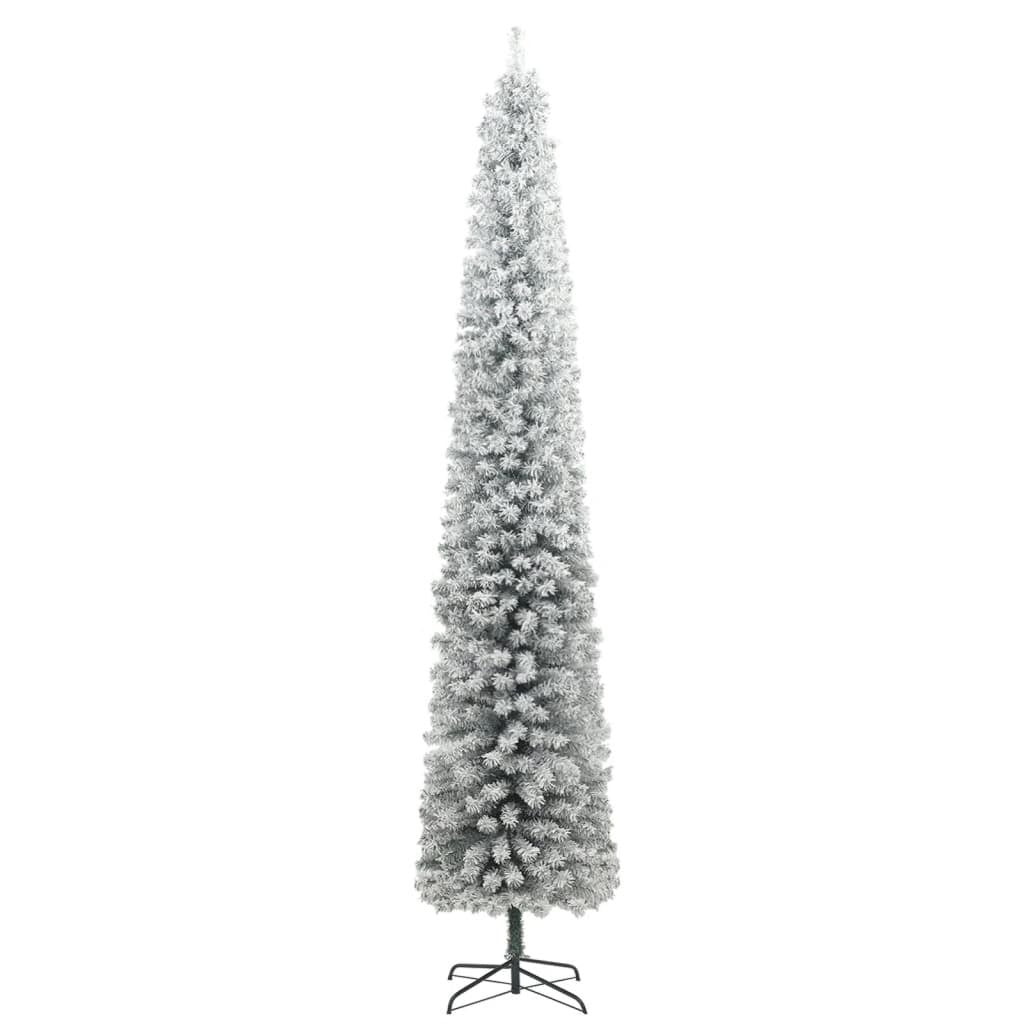Slim Christmas Tree Green and white PVC, metal Slim