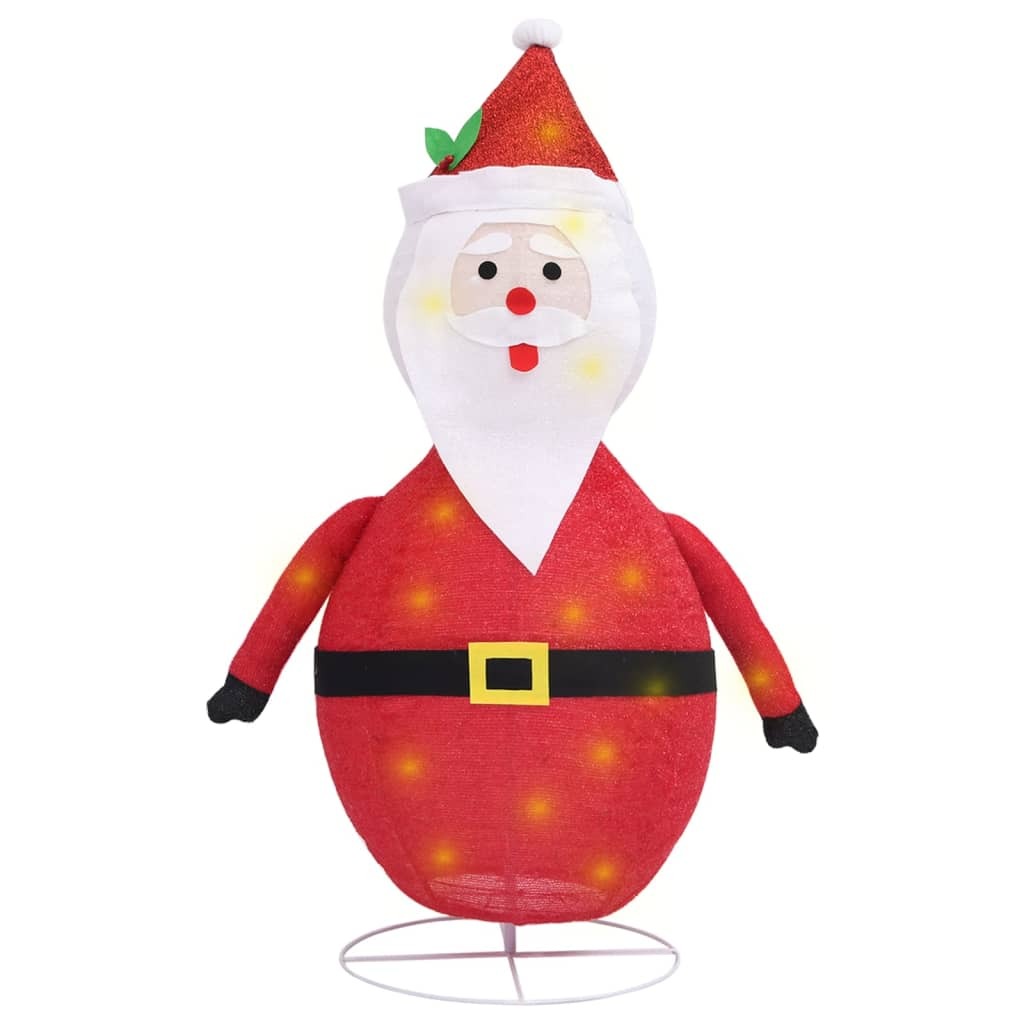 Santa Claus Figure Red Fabric, Steel 23.6 in Christmas Decoration