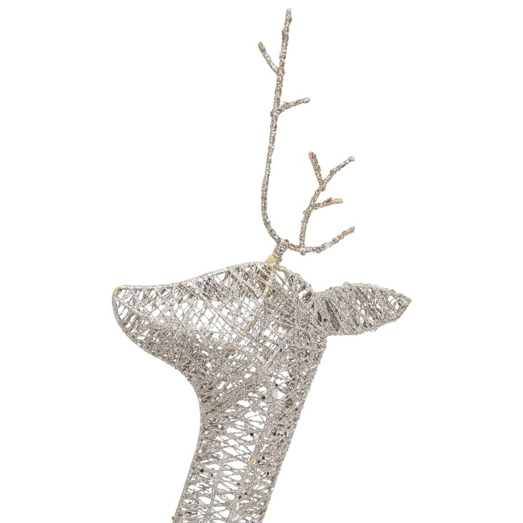Christmas Reindeer Family Set of 3 Gold Fabric, steel Large