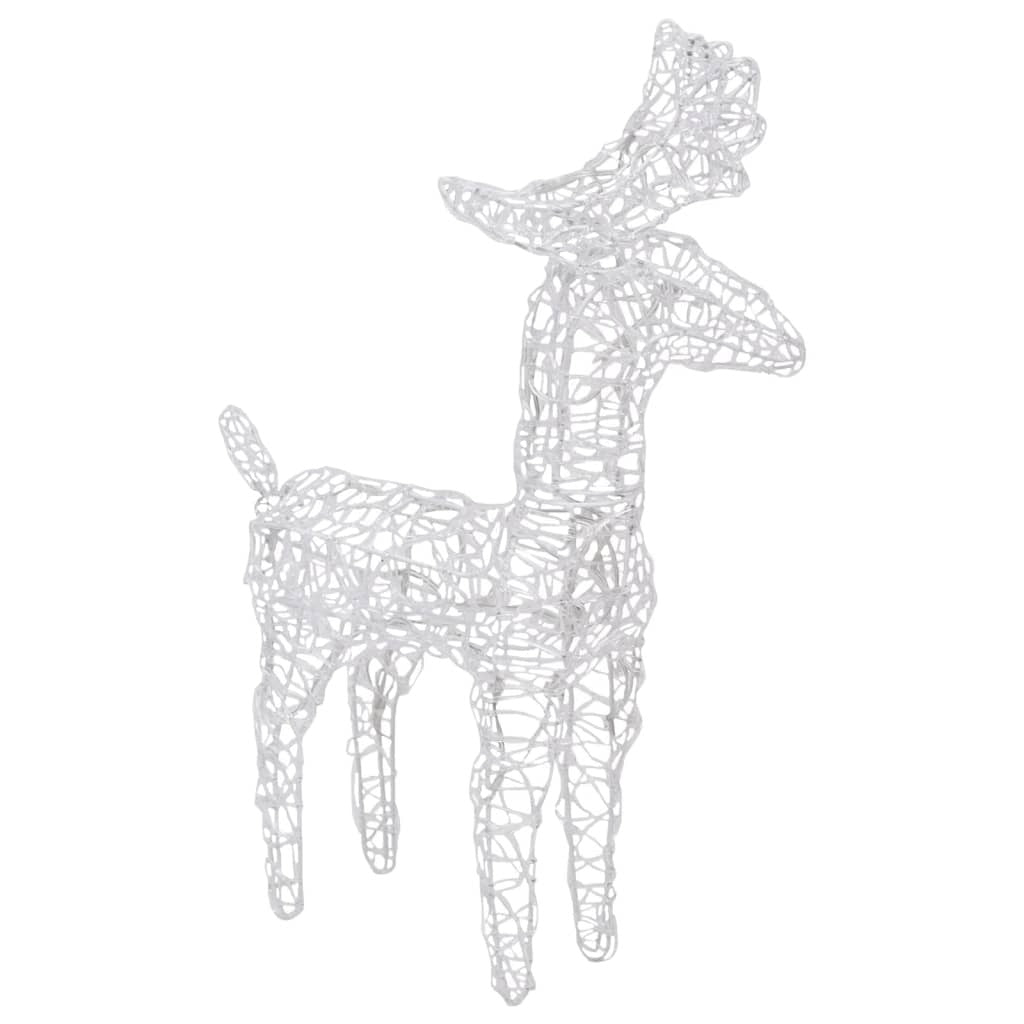 Reindeers & Sleigh Christmas Decoration 160 LEDs 51.2" Acrylic