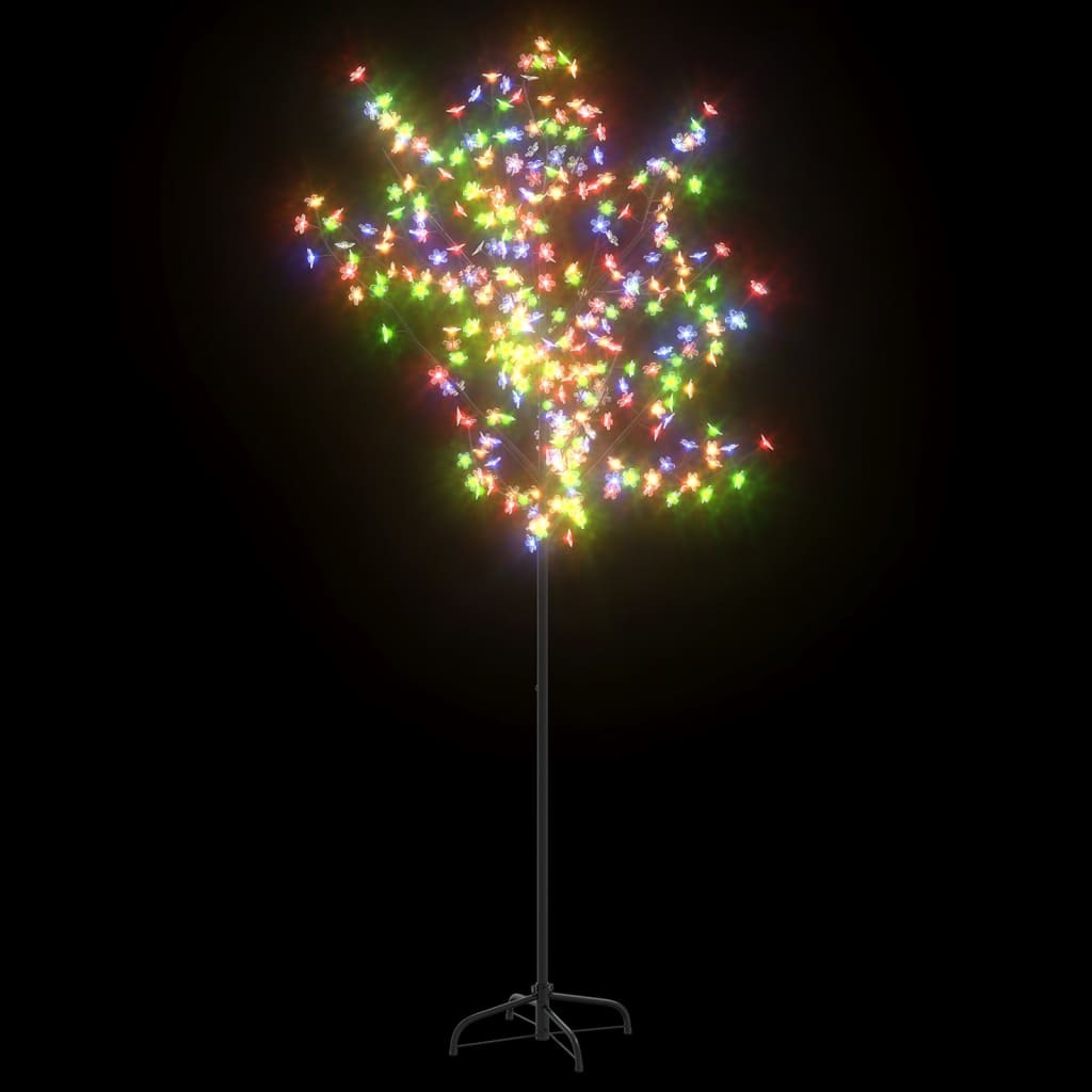 Christmas Tree Black trunk with colorful lights Plastic and metal