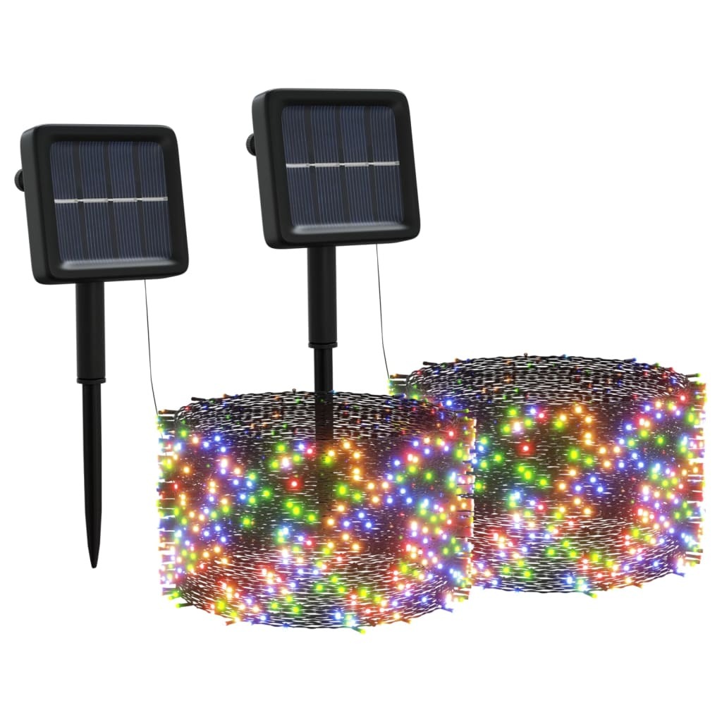 Solar Fairy Light Set of 2 Colorful Plastic Solar Fairy Light