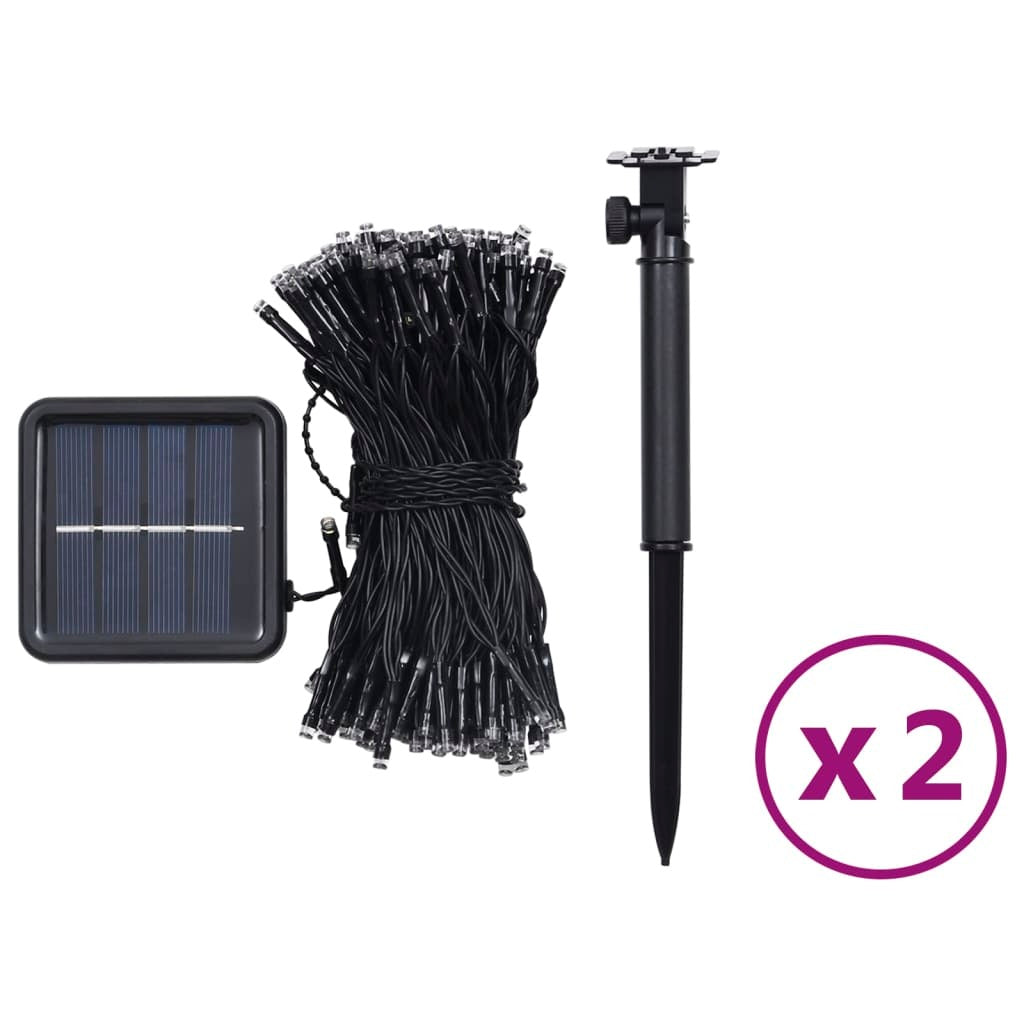 Solar Fairy Light Set of 2 Colorful Plastic Solar Fairy Light