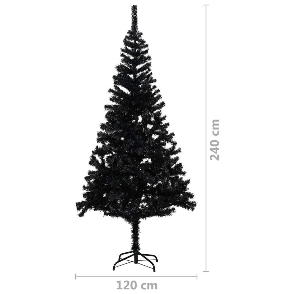 Artificial Christmas Tree Black PVC, steel Large Durable