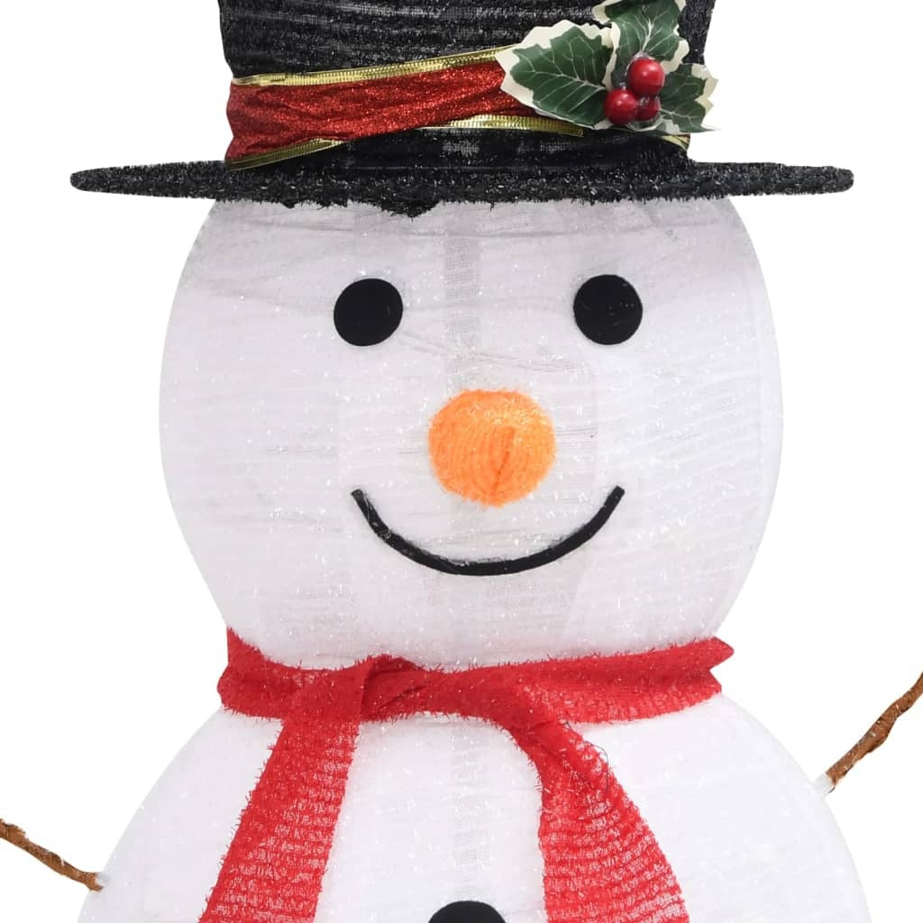 Snowman Figure White Fabric 35.4 in Decorative Inlays