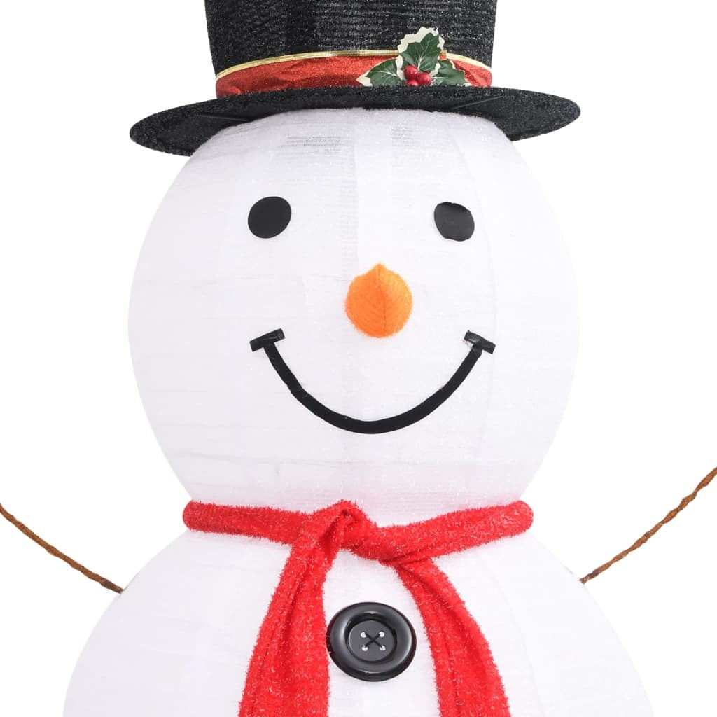 Snowman Figure White Fabric Large Christmas Snowman Figure