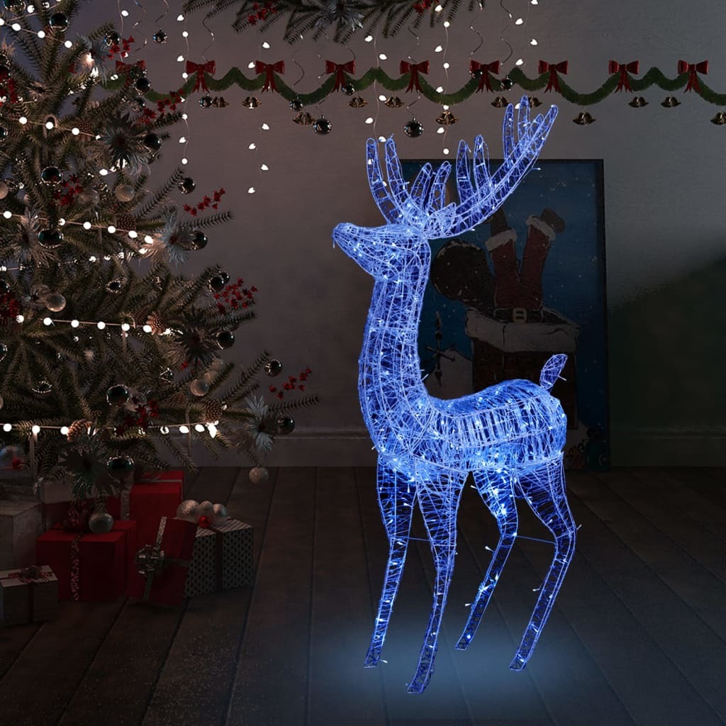Christmas Reindeer Blue Acrylic Extra Large