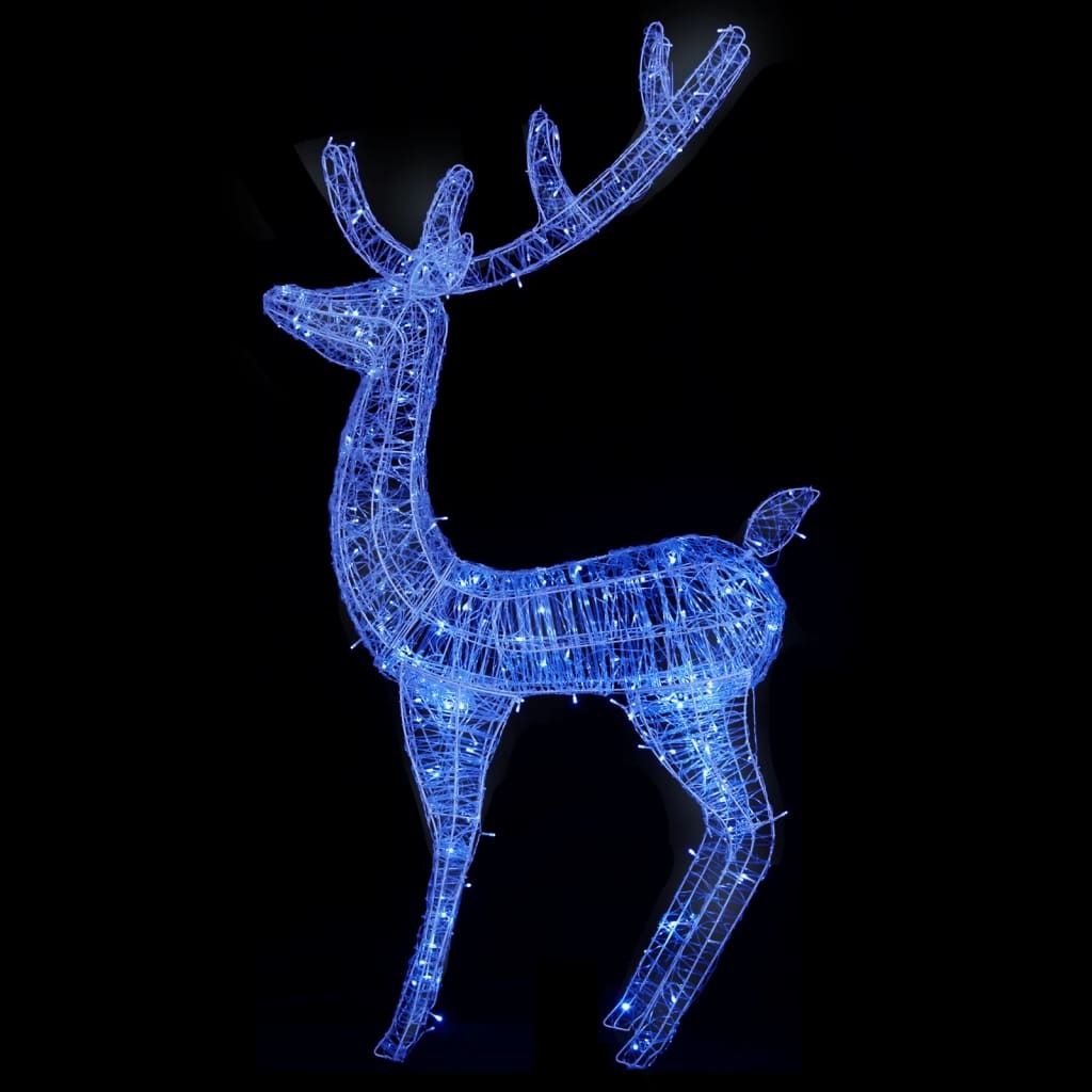 Christmas Reindeer Blue Acrylic Extra Large