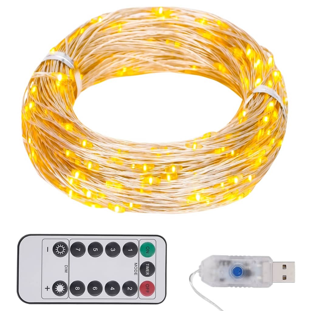 Led String Warm White Copper Wire 49.2 ft String Lights