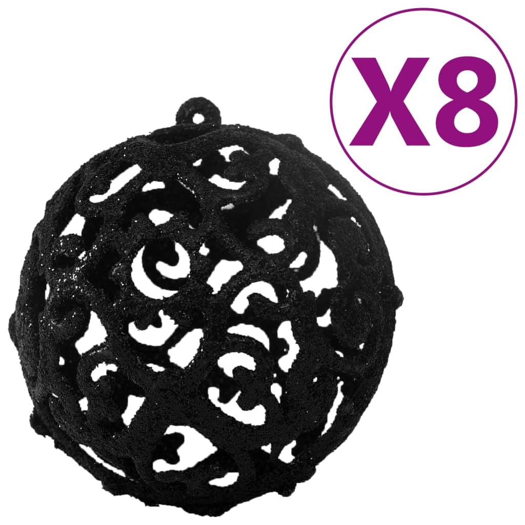 Christmas Ball Set Set of 100 Black Plastic Various