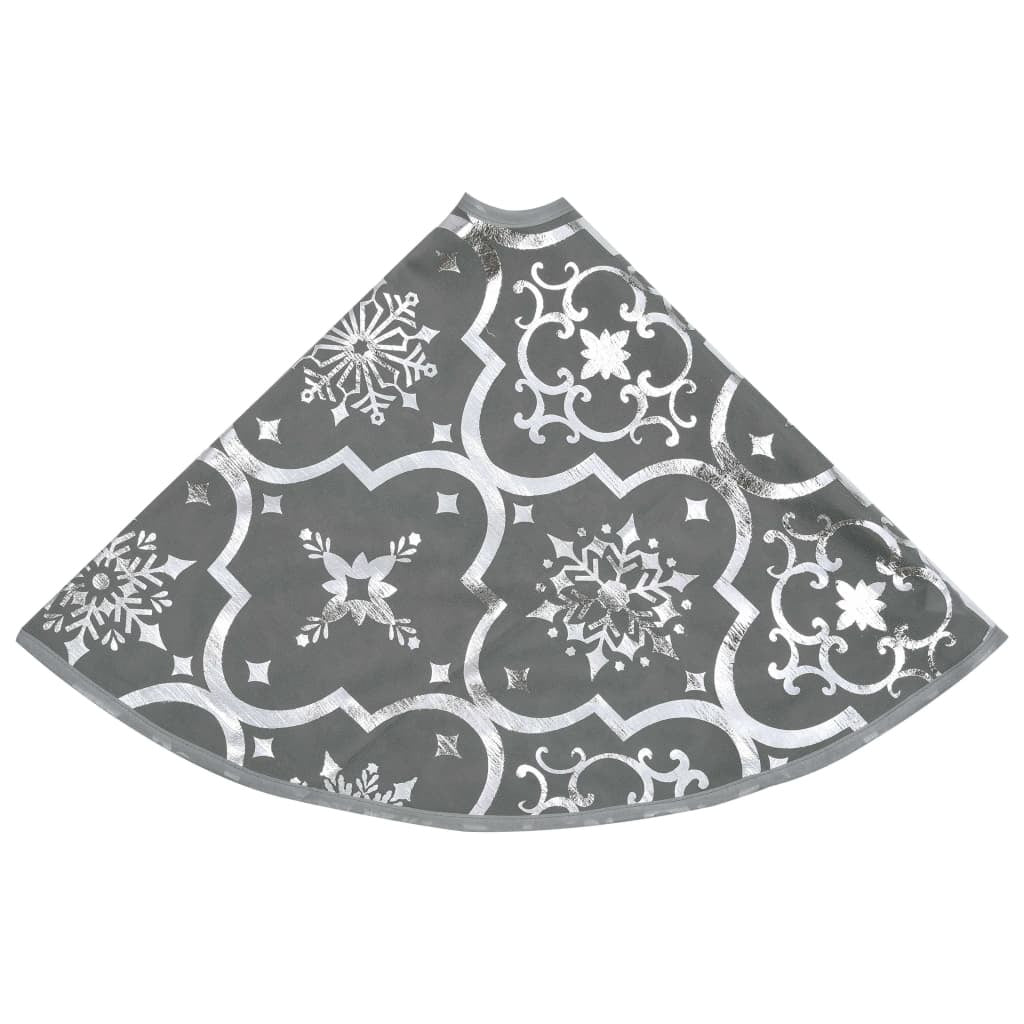 Christmas Tree Skirt Grey 100% polyester Large Foldable