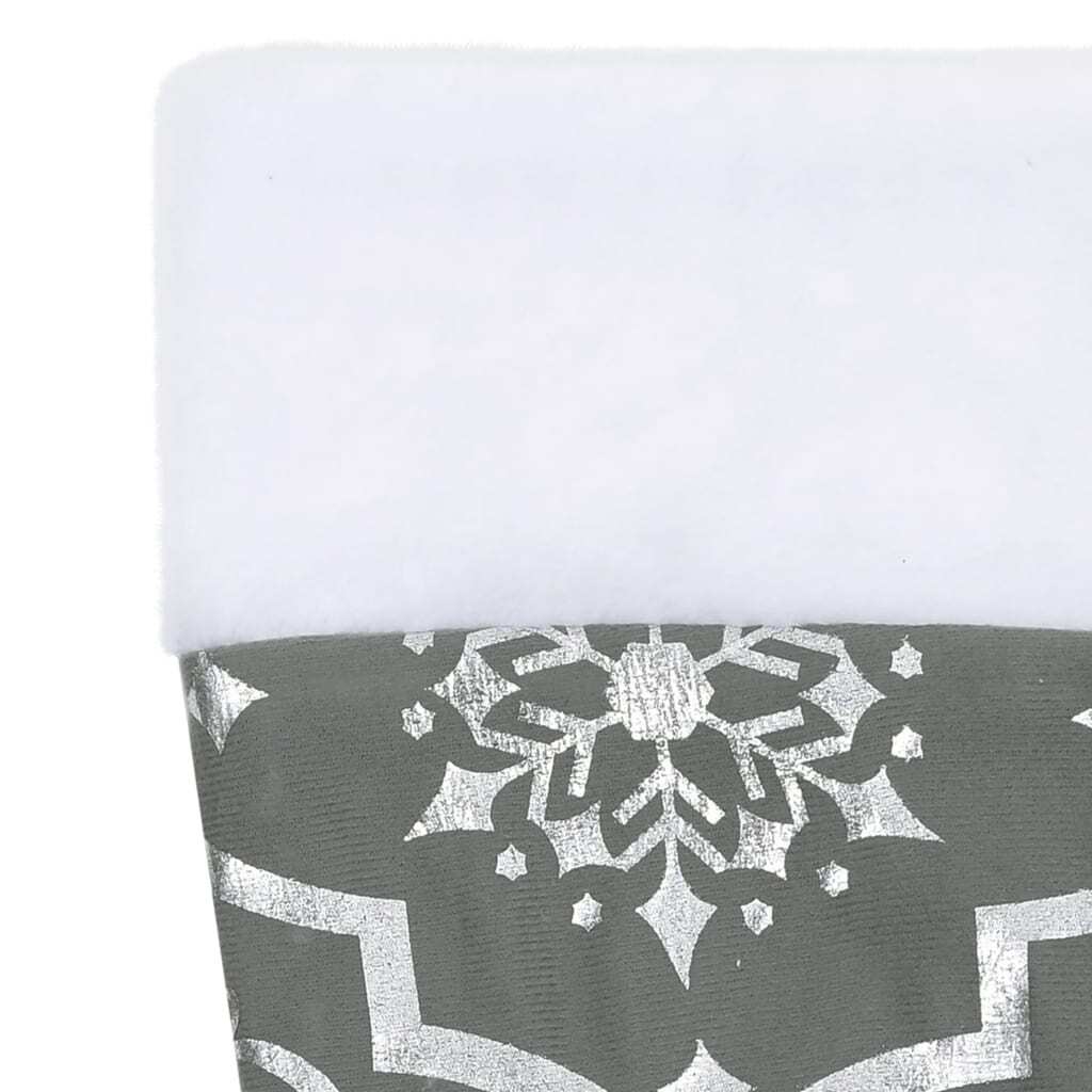 Christmas Tree Skirt Grey 100% polyester Large Foldable