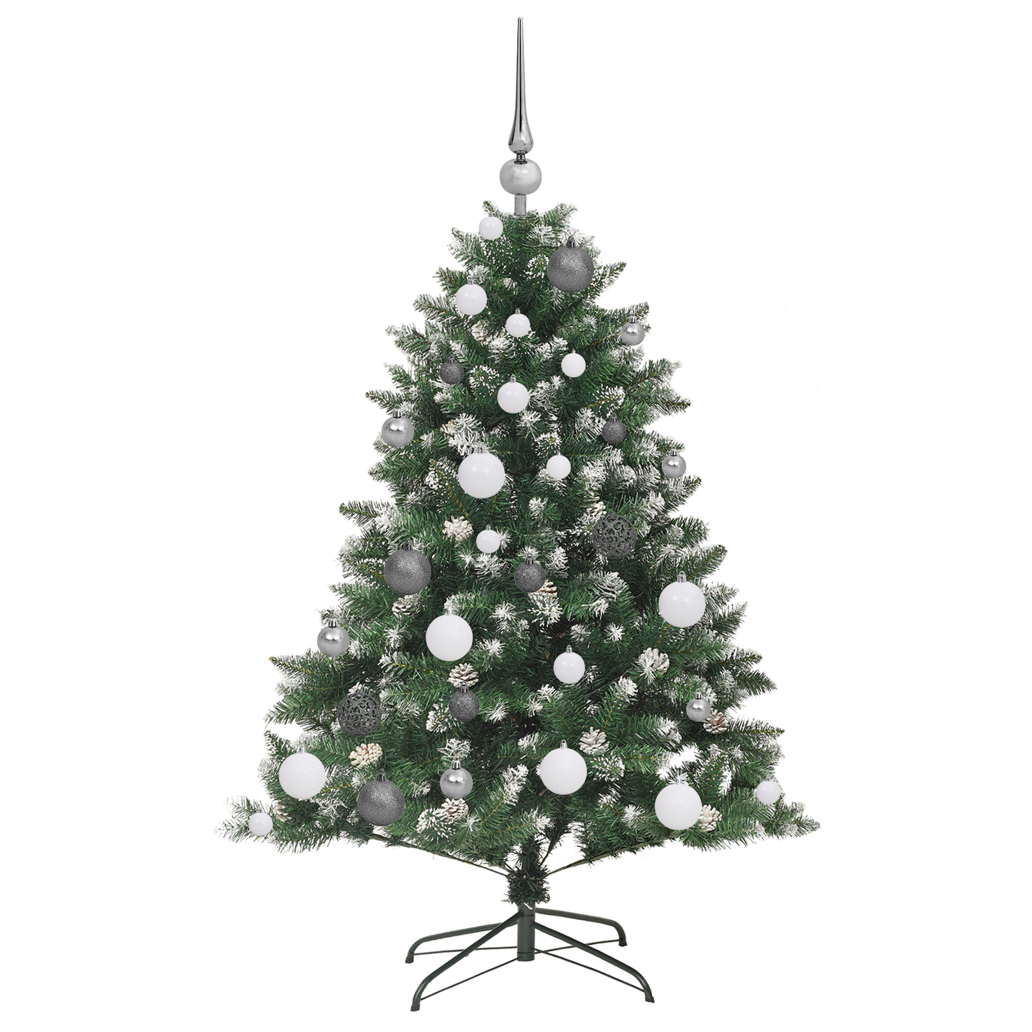 Artificial Christmas Tree with 150 LEDs Green 47.24 in