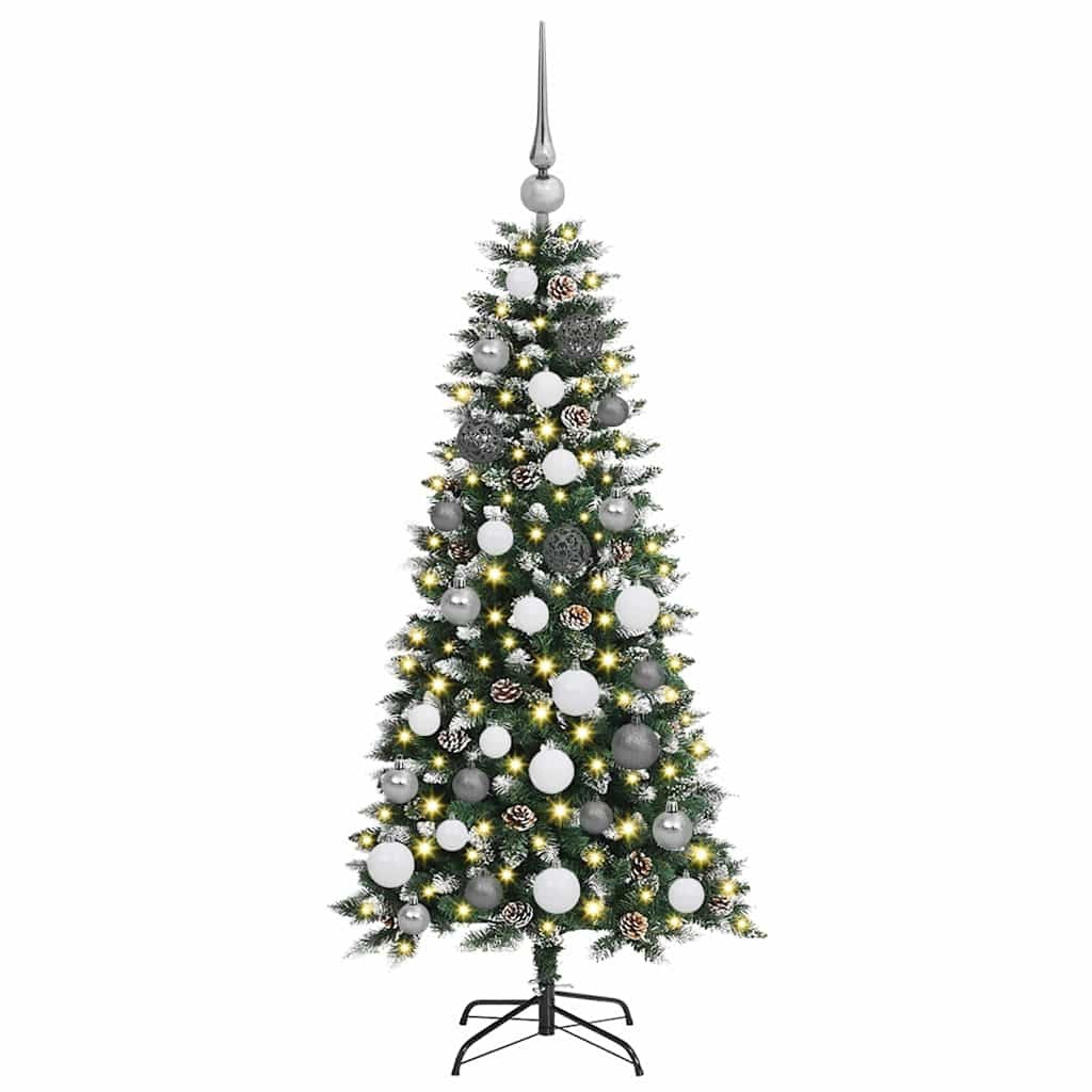 Artificial Christmas Tree with 150 LEDs Green 47.24 in