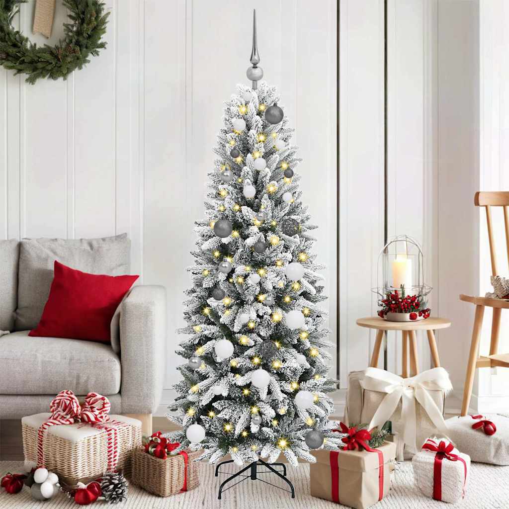 Artificial Christmas Tree with 150 LEDs White 59.06 in