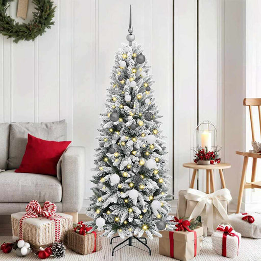 Artificial Christmas Tree with 150 LEDs White 59.06 in