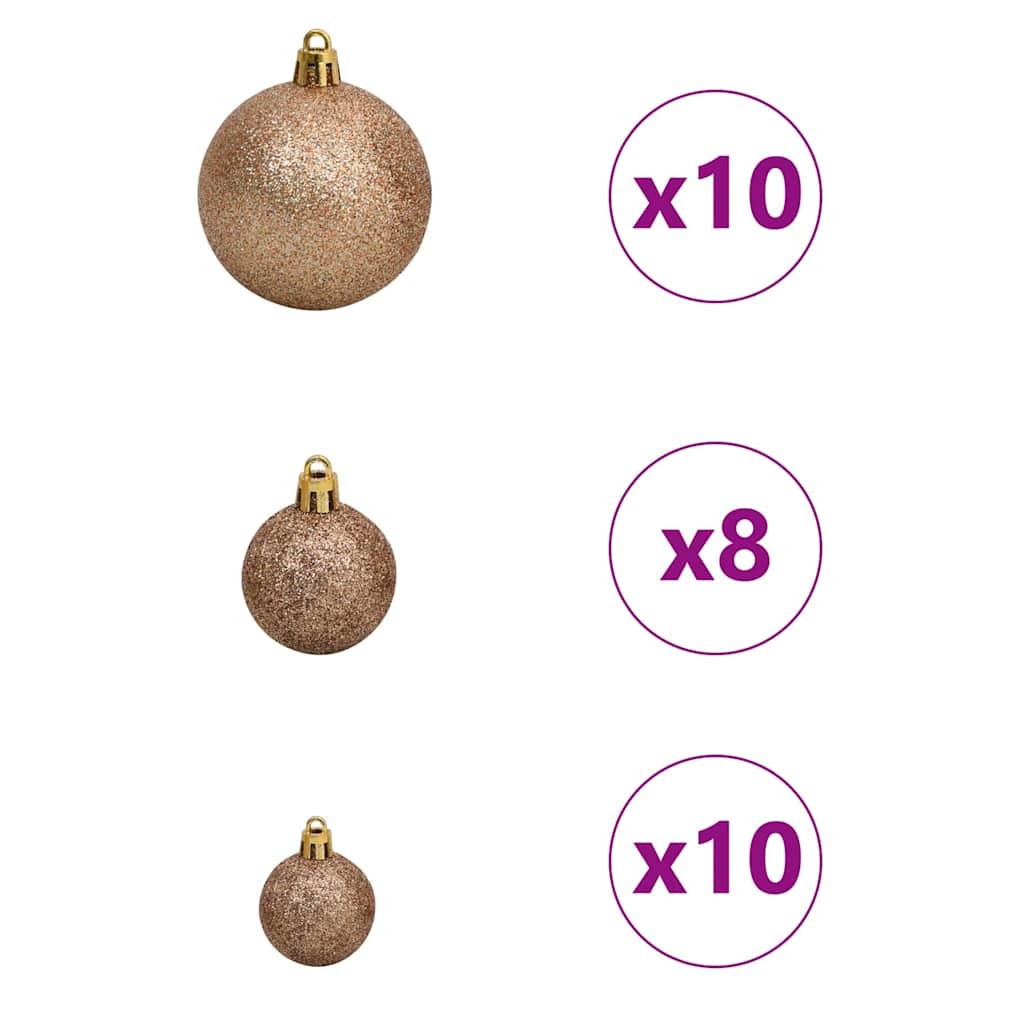 Artificial Pre-lit Christmas Tree with 300 LEDs Black 70.9" PVC